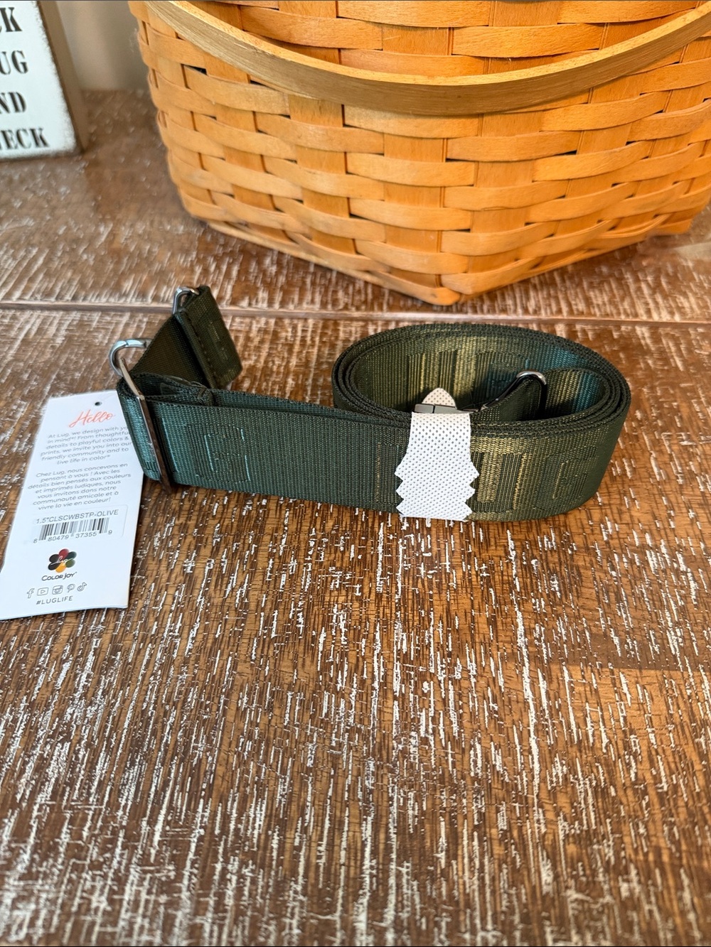 lug Olive Green Wide Webbing Strap